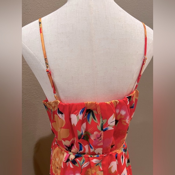 FINAL SALE!! NWT Sam Edelman Hibiscus Floral Trapeze Maxi Dress, Small! - Picture 4 of 10